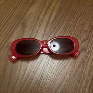 aerie pink oval sunglasses